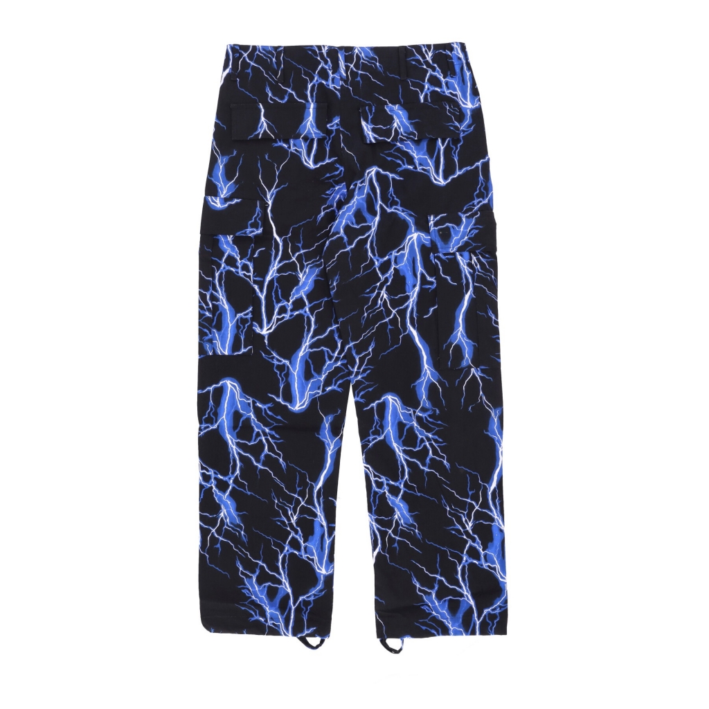 pantalone lungo uomo lightning cargo pants BLACK/BLUE