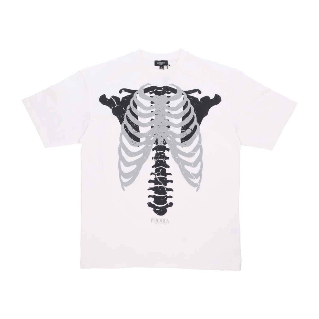 maglietta uomo skeleton print tee OFF WHITE/BLACK