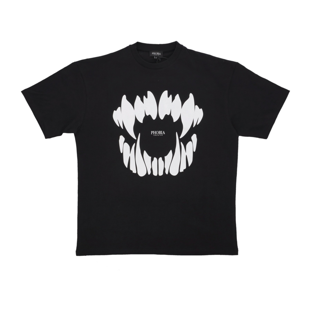 maglietta uomo mouth print tee BLACK/WHITE