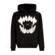 felpa leggera cappuccio uomo mouth print hoodie BLACK/WHITE