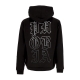 felpa leggera cappuccio uomo mouth print hoodie BLACK/WHITE