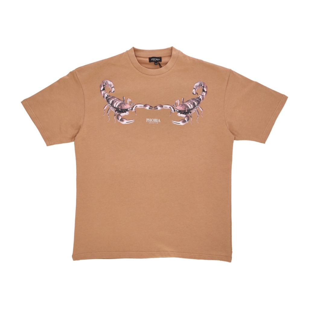 maglietta uomo scorpion print tee TERRACOTTA/GREY