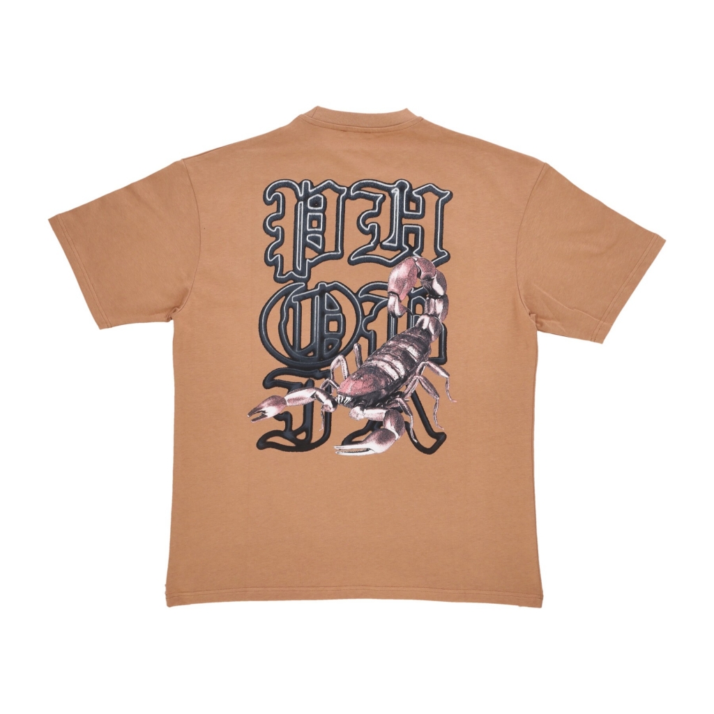 maglietta uomo scorpion print tee TERRACOTTA/GREY