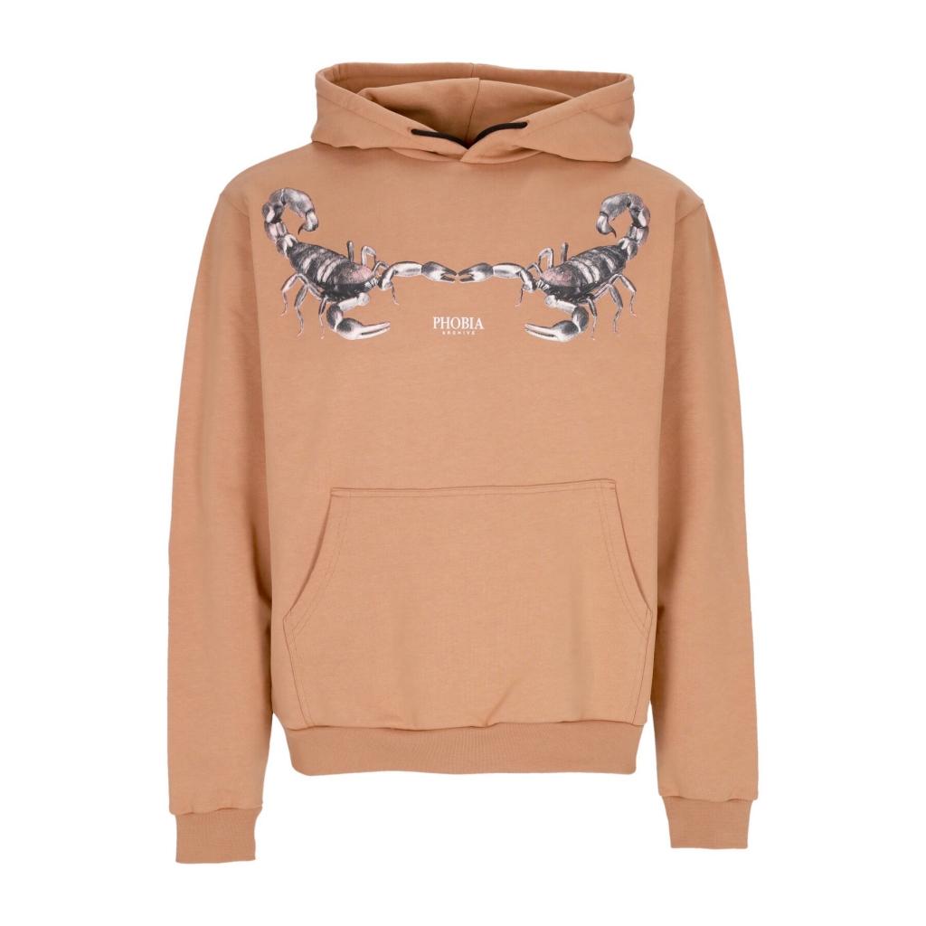 felpa leggera cappuccio uomo scorpion hoodie TERRACOTTA/GREY