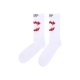 calza media uomo mouth socks WHITE/RED