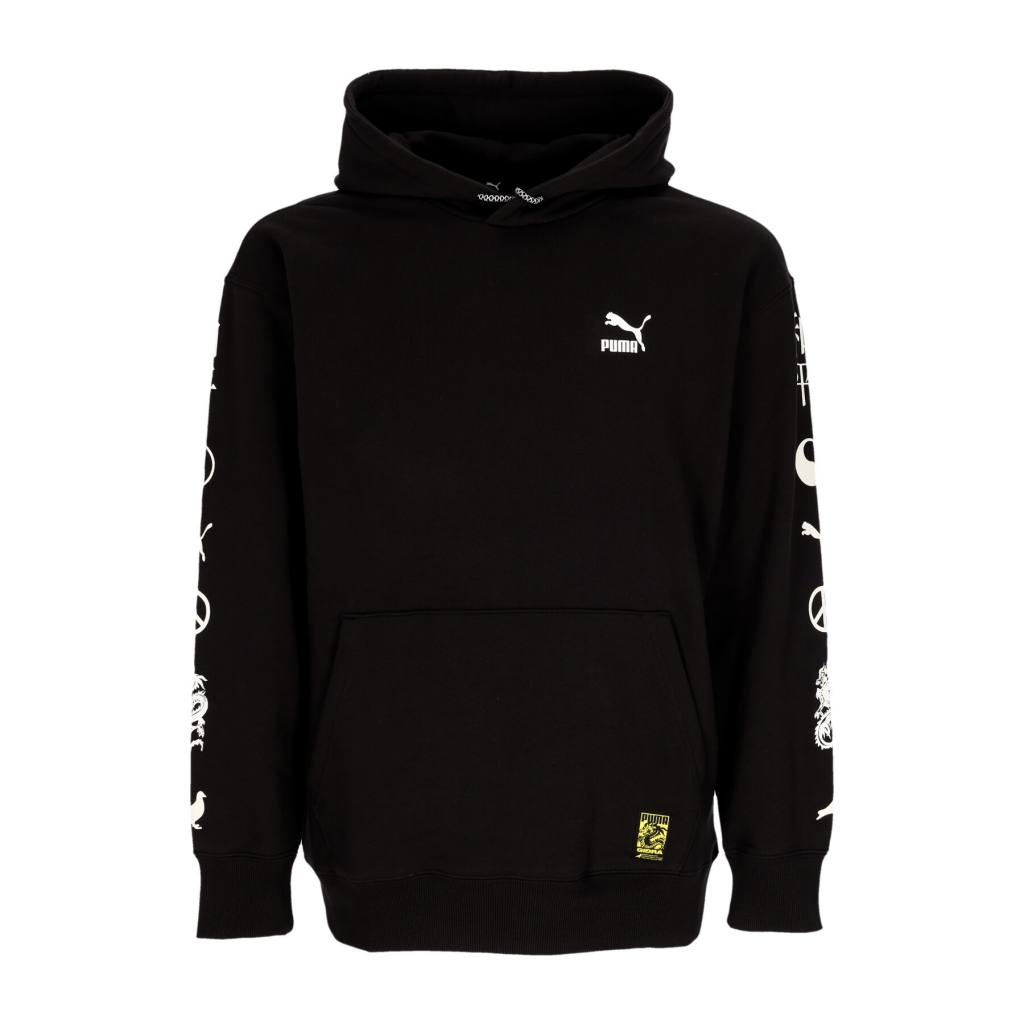 felpa leggera cappuccio uomo graphic hoodie x staple BLACK