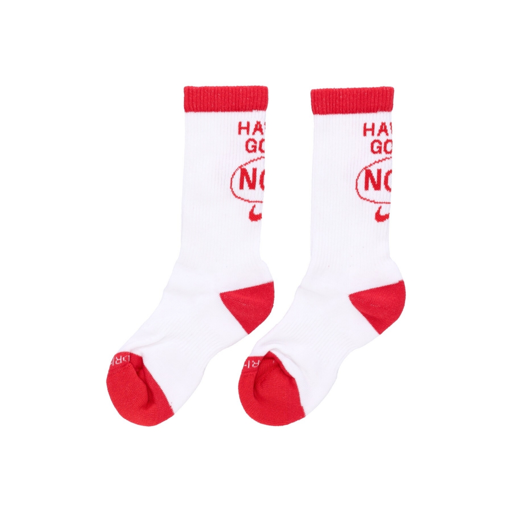 calza media uomo everyday plus cushioned crew socks WHITE/UNIVERSITY RED