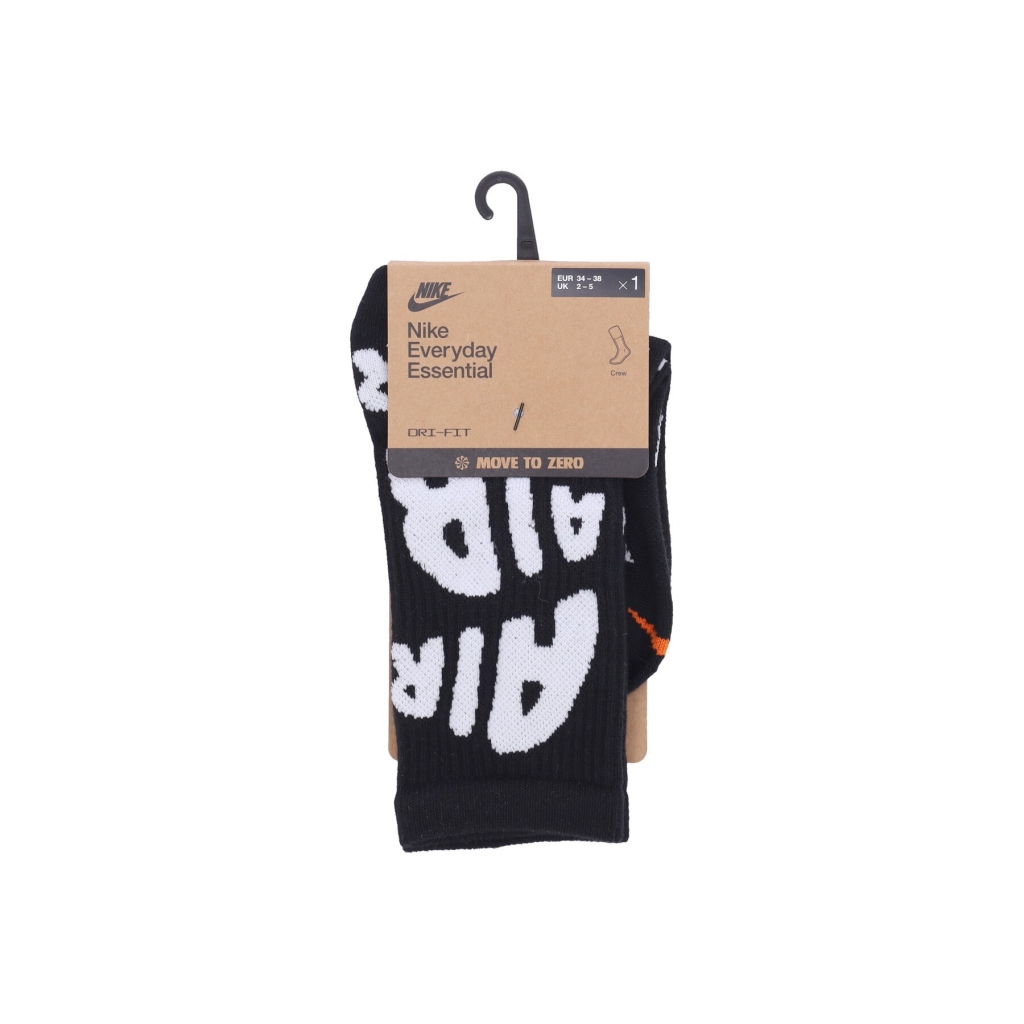 calza media uomo everyday essentials crew sock BLACK/SAFETY ORANGE