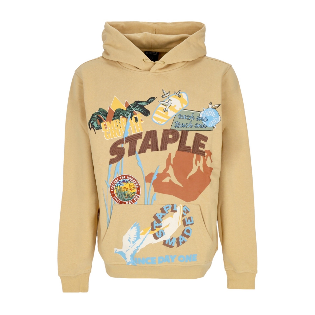 felpa leggera cappuccio uomo hemlock graphic hoodie ALMOND