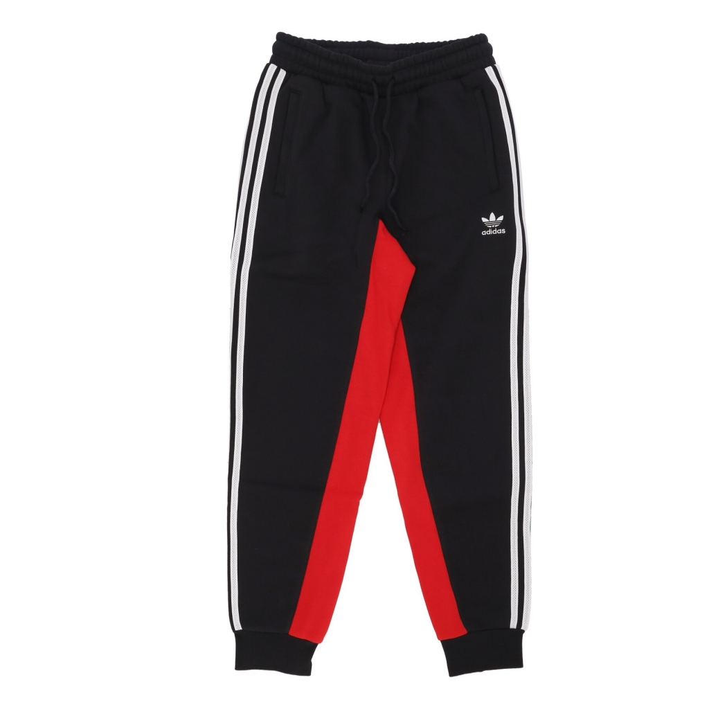 pantalone tuta felpato uomo sustainability fleece track pant BLACK/RED