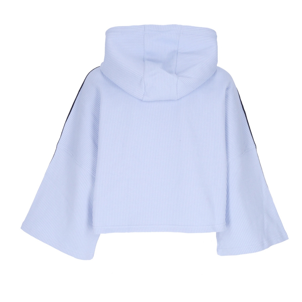 felpa leggera cappuccio manica corta donna originals cropped hoodie BLUE DAWN