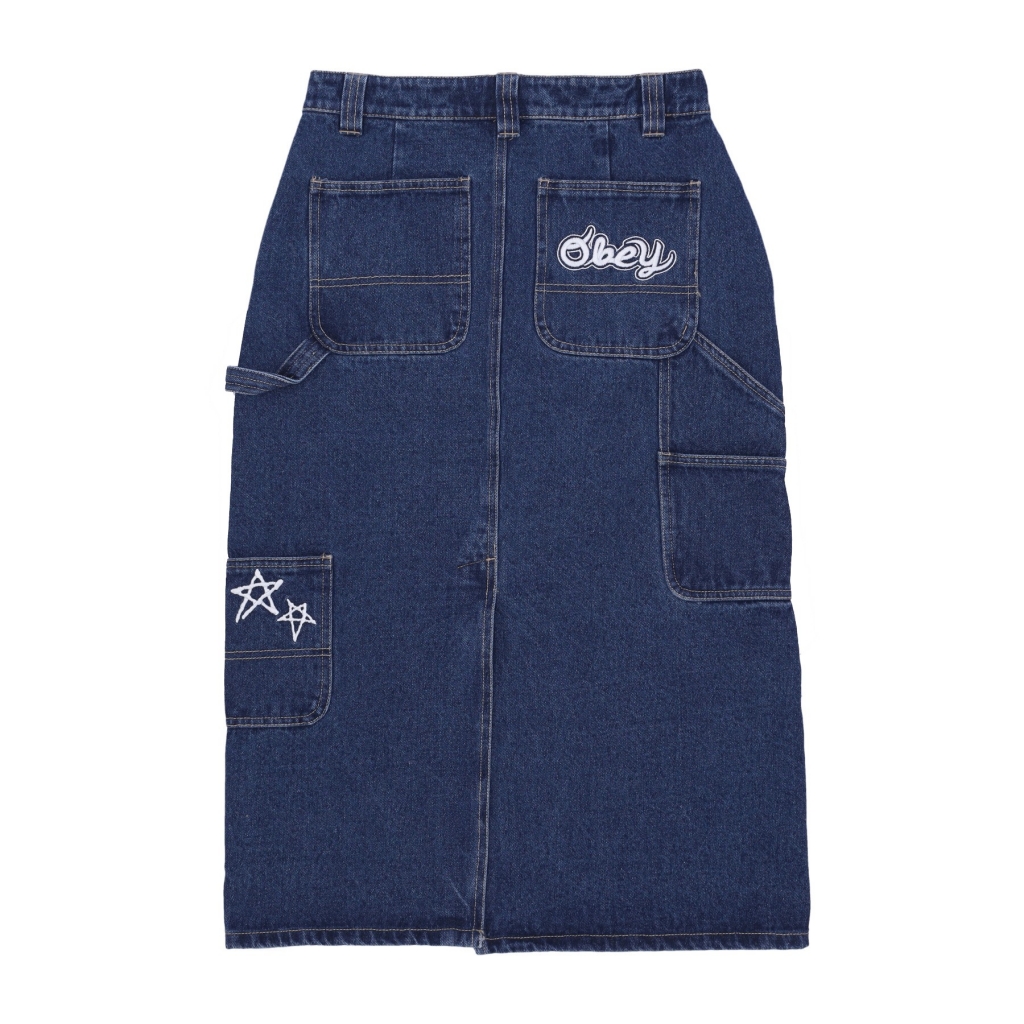 gonna donna juniper midi skirt STONEWASH INDIGO