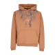 felpa leggera cappuccio uomo lightning print hoodie TERRACOTTA/GREY