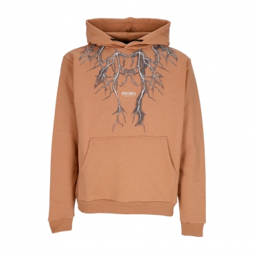 felpa leggera cappuccio uomo lightning print hoodie TERRACOTTA/GREY