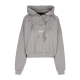 felpa leggera cappuccio corta donna lightning crop hoodie GREY/GREY