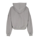 felpa leggera cappuccio corta donna lightning crop hoodie GREY/GREY