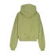 felpa leggera cappuccio corta donna lightning crop hoodie GREEN/GREY