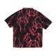 camicia manica corta uomo all over lightning shirt BLACK/RED