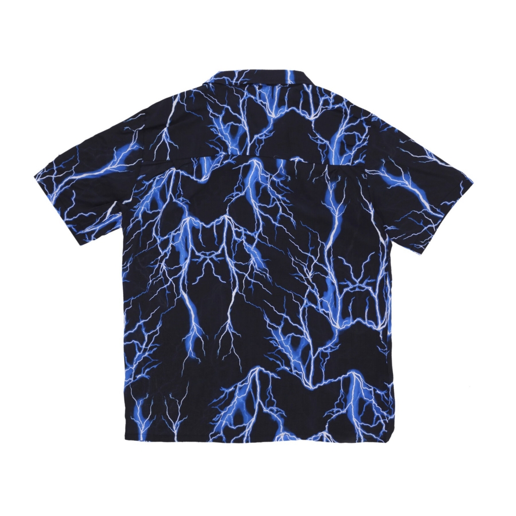 camicia manica corta uomo all over lightning shirt BLACK/BLUE