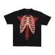 maglietta uomo skeleton print tee BLACK/RED