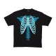 maglietta uomo skeleton print tee BLACK/LIGHT BLUE