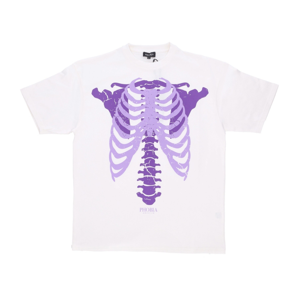 maglietta uomo skeleton print tee OFF WHITE/PURPLE