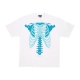 maglietta uomo skeleton print tee OFF WHITE/LIGHT BLUE