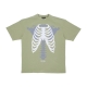 maglietta uomo skeleton print tee GREEN/GREY