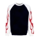 felpa leggera girocollo uomo flames crewneck OFF WHITE/BLACK/RED