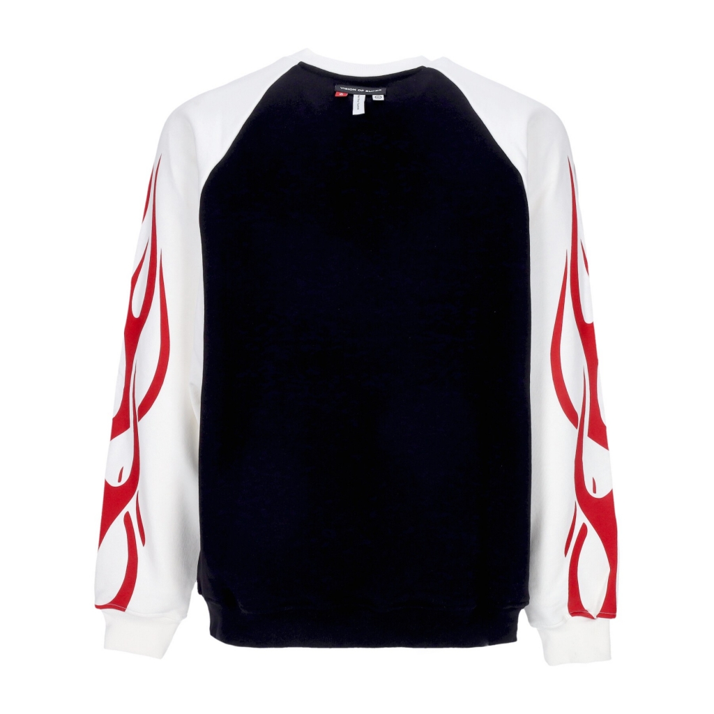 felpa leggera girocollo uomo flames crewneck OFF WHITE/BLACK/RED