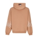 felpa leggera cappuccio uomo embroidery flame hoodie TERRACOTTA