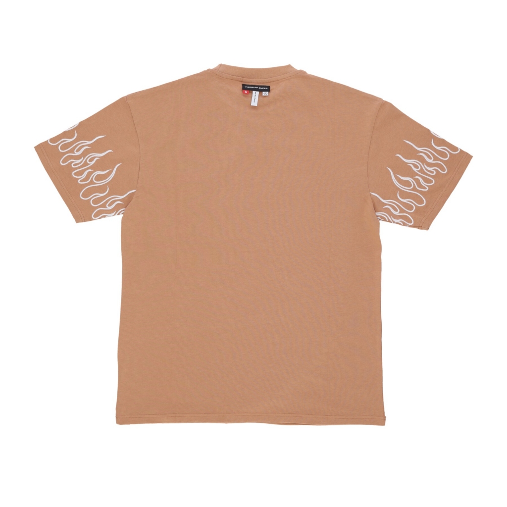 maglietta uomo embroidery flame tee TERRACOTTA