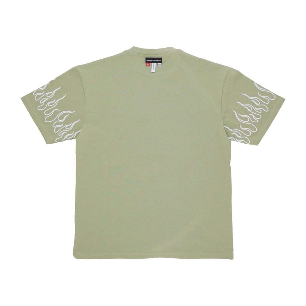 maglietta uomo embroidery flame tee GREEN