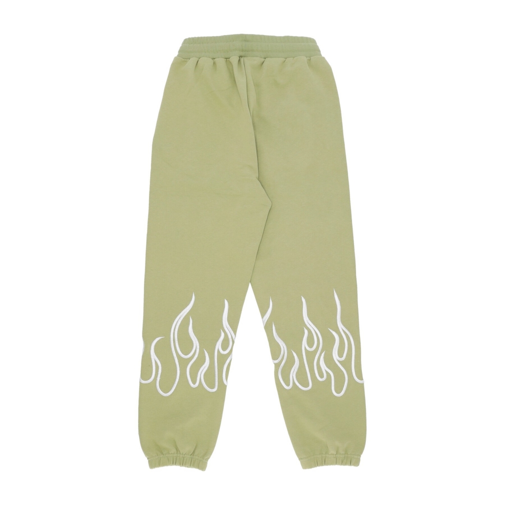 pantalone tuta leggero uomo embroidery flame pants GREEN