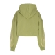 felpa leggera cappuccio corta donna flames crop hoodie GREEN/OFF WHITE