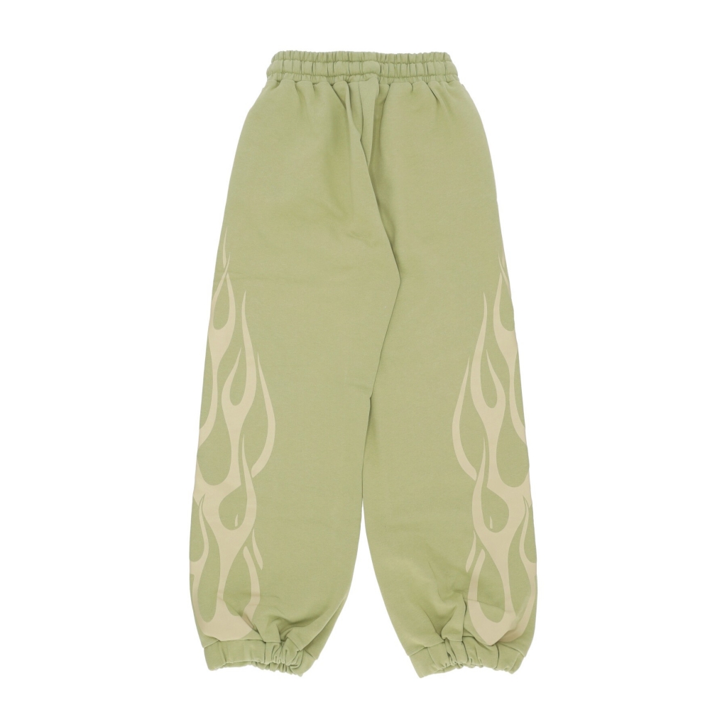 pantalone tuta leggero donna flames pants GREEN/OFF WHITE