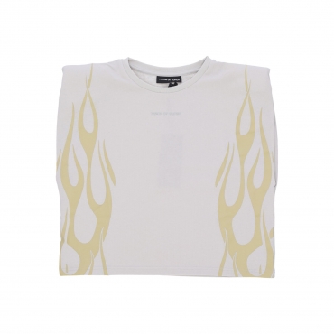 canotta donna flames s/l tee GREY/OFF WHITE