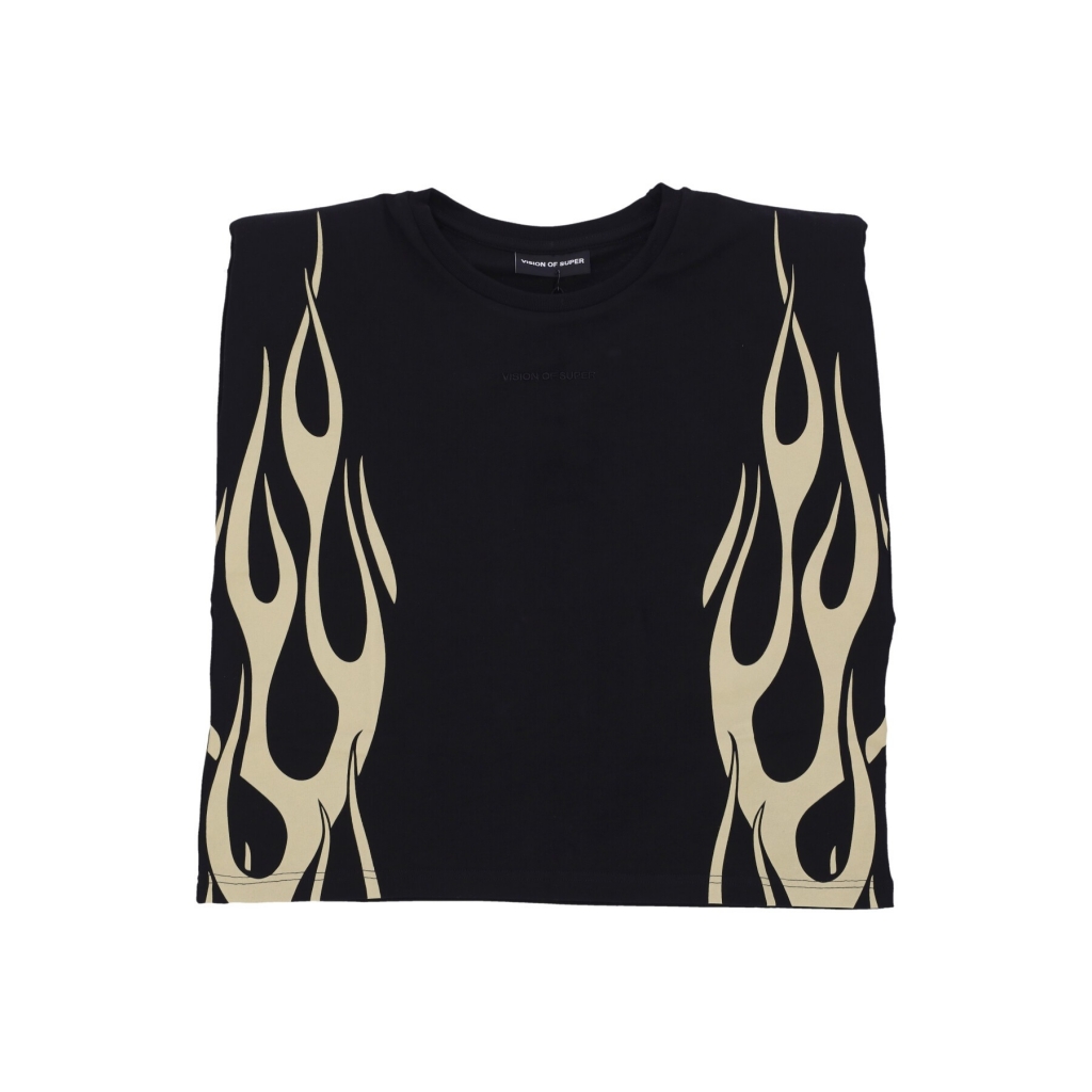 canotta donna flames s/l tee BLACK/OFF WHITE