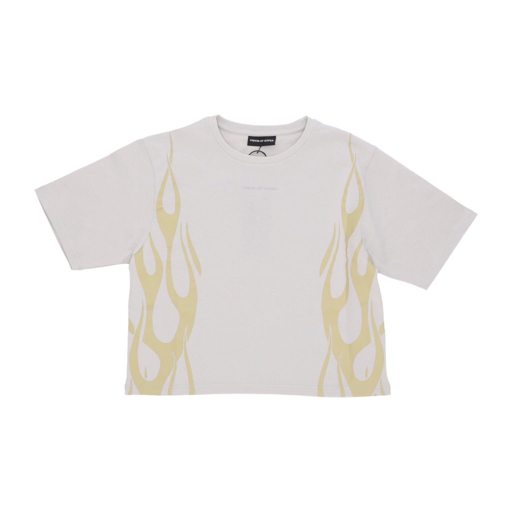 maglietta donna flames tee GREY/OFF WHITE