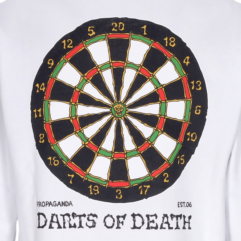 felpa leggera cappuccio uomo darts hoodie WHITE