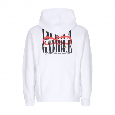 felpa leggera cappuccio uomo roulette hoodie WHITE