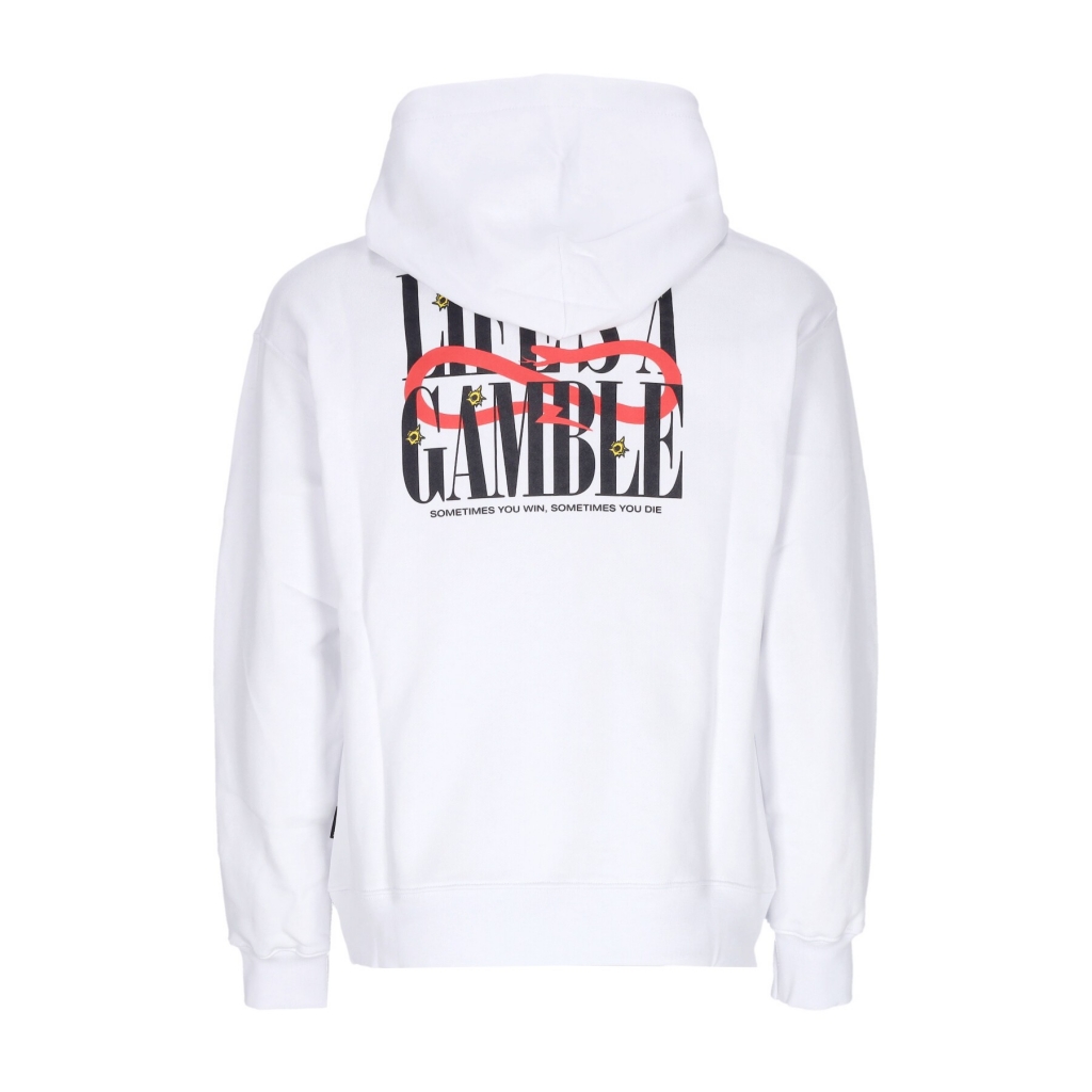 felpa leggera cappuccio uomo roulette hoodie WHITE