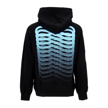 felpa leggera cappuccio uomo ribs hoodie BLACK