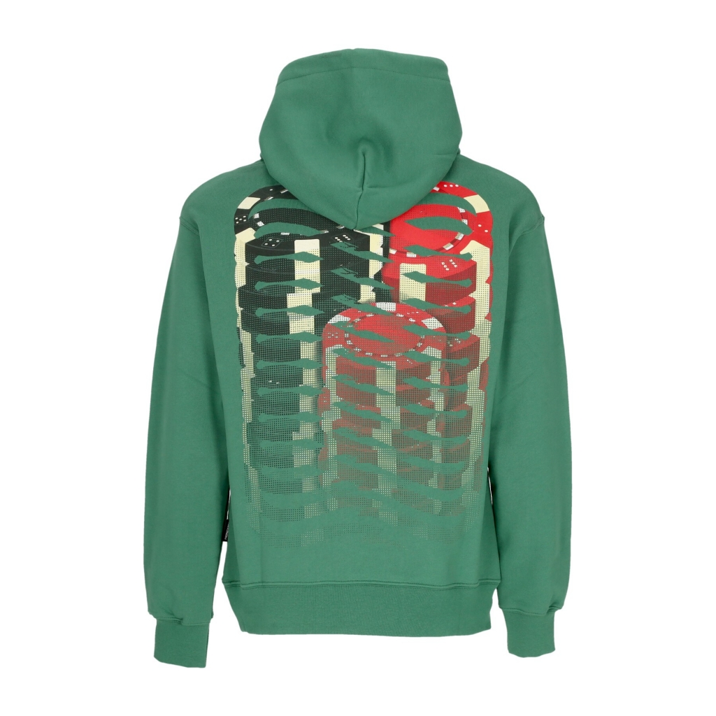 felpa leggera cappuccio uomo ribs blind hoodie GREEN BOTTLE