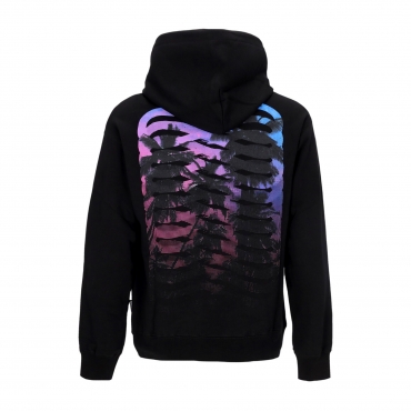 felpa leggera cappuccio uomo ribs sunset hoodie BLACK