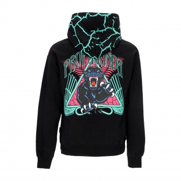 felpa leggera cappuccio uomo triangle panther hoodie BLACK