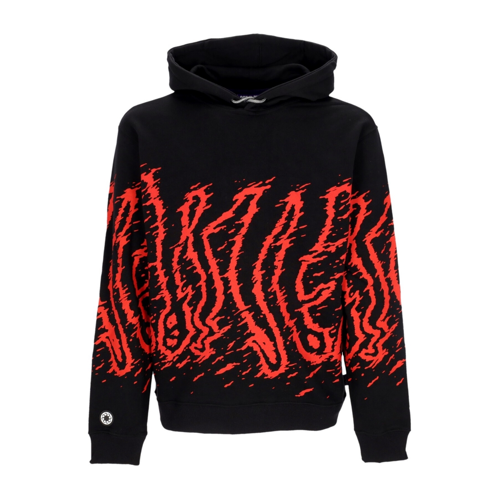 felpa leggera cappuccio uomo fast hoodie BLACK/RED