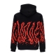 felpa leggera cappuccio uomo fast hoodie BLACK/RED