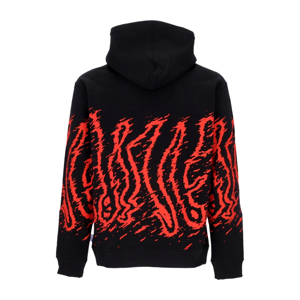 felpa leggera cappuccio uomo fast hoodie BLACK/RED