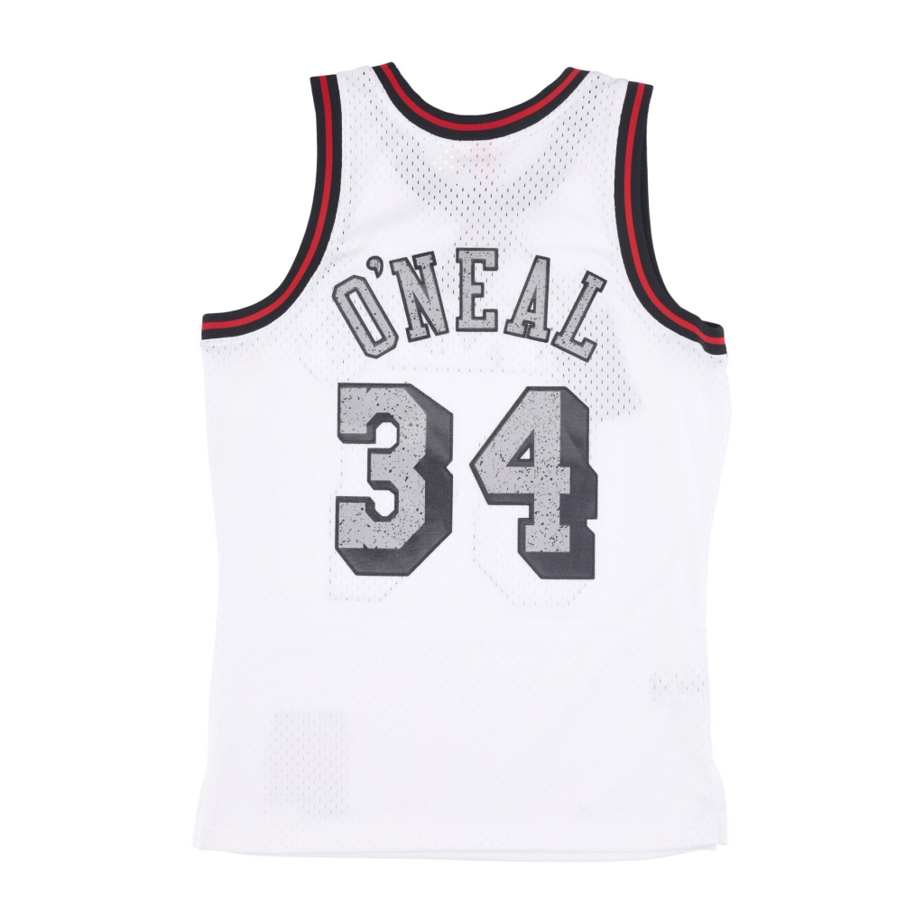 canotta basket uomo nba cracked cement swingman jersey hardwood classics no 34 shaquille oneal loslak WHITE